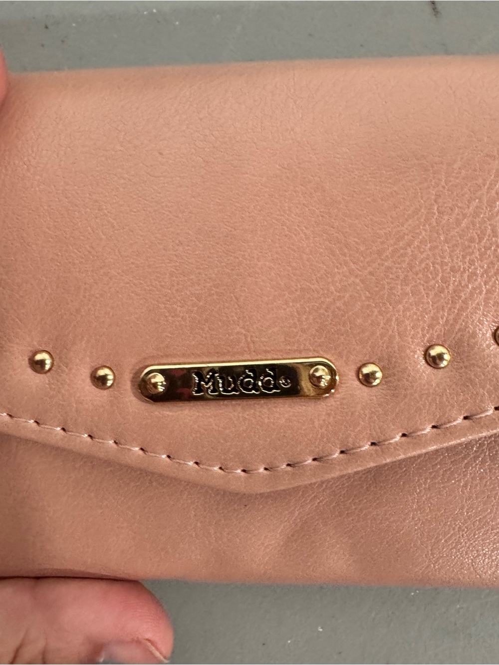 Mudd Pink Gold-Stud Envelope‎ Wallet